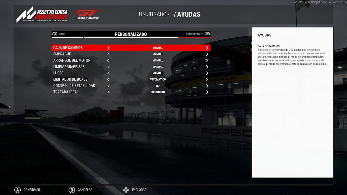 Aide Assetto Corsa Competizione