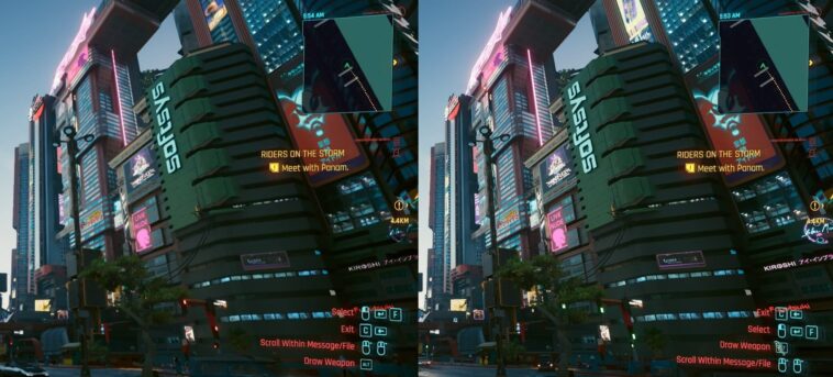 AMD FSR 2.0 arrive sur Cyberpunk 2077 sous la forme d'un mod de doublement du FPS