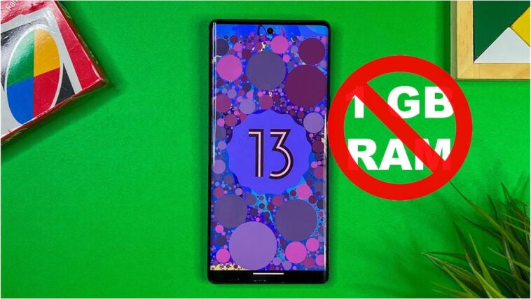 Android 13 nécessitera deux fois plus de RAM qu'Android 12