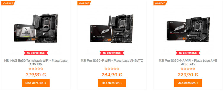 Les cartes mères AMD B650 sont disponibles à un prix de départ de 230 euros.