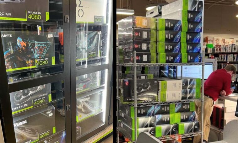 NVIDIA a expédié 160 000 GPU RTX 40, mais les RTX 4080 s'accumulent dans les magasins.