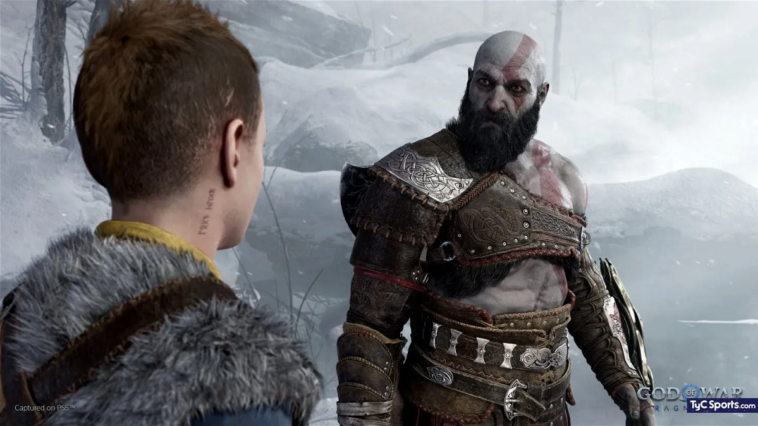 Capture d'écran de God of War Ragnarok, le dernier titre de la franchise Spartan.