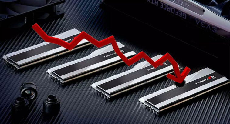Les prix au comptant de la RAM DDR5 de 8 Go auront chuté de 43 % d'ici 2022.