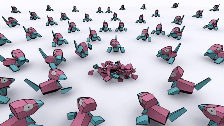 L'artiste crée les versions passées et futures de Porygon 2