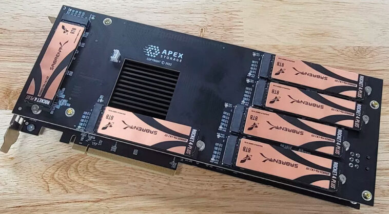 21 SSD reliés entre eux pour des vitesses de crise cardiaque
