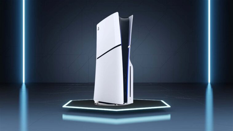 Cette comparaison de la PS5 Slim avec le modèle actuel montre sa taille sous plusieurs angles