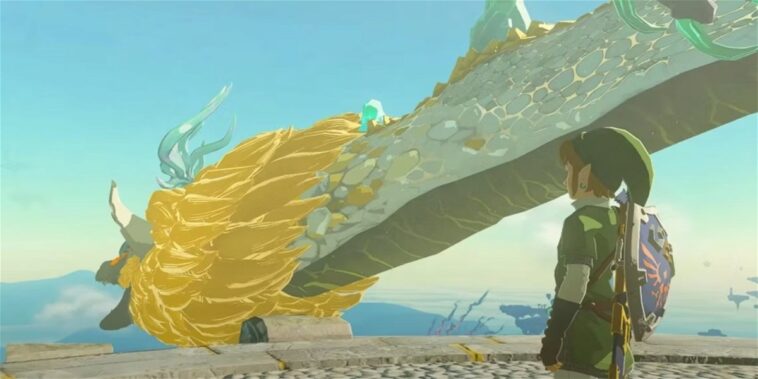 Ils créent une sculpture en argile du dragon blanc de Zelda Tears of the Kingdom