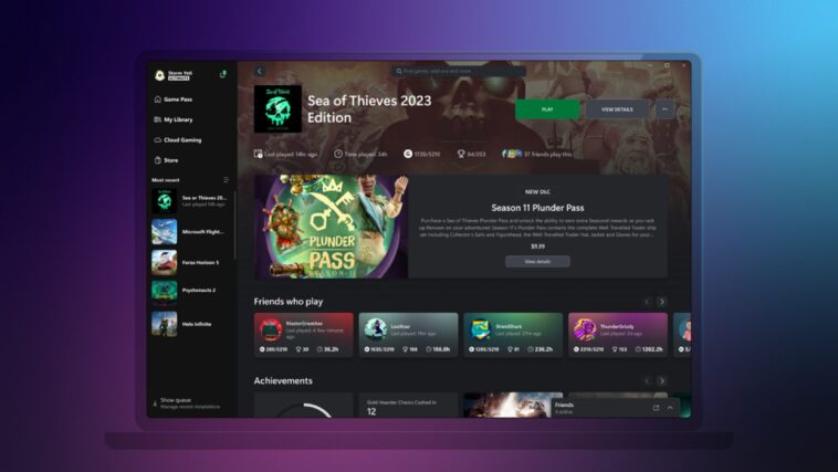 game hub xbox app pc generacion xbox