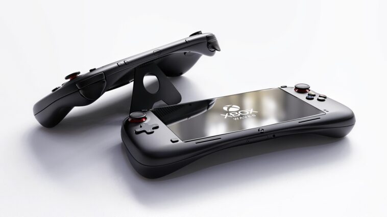 Concepto de una Xbox portable por Zack Maxwell en ArtStation.