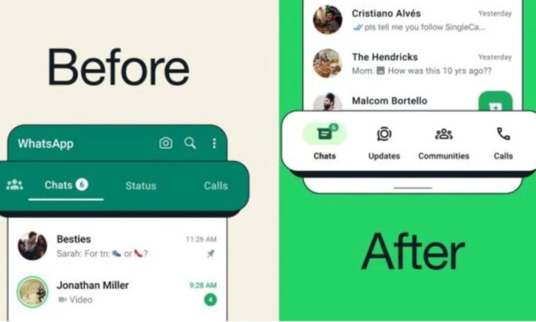 WhatsApp lance une barre de navigation inférieure améliorée pour les utilisateurs d'Android - Trotons Tech Magazine