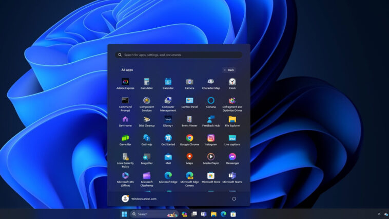 nuevo menu windows 11