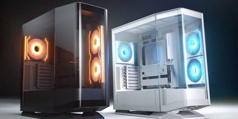 Tour PC avec verre trempé incurvé et sans piliers