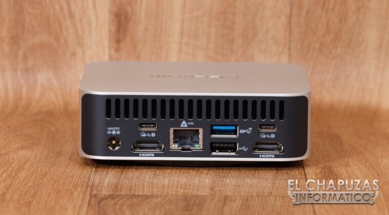 GEEKOM A8 - Conectividad trasera