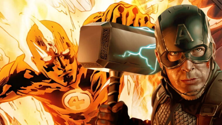 Un Captain America en feu ? Chris Evans devient une incroyable version de Johnny Storm dans le MCU