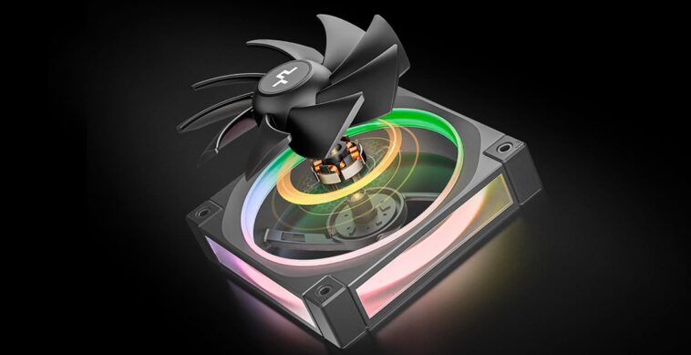 Ventilateurs à flux d'air élevé avec beaucoup de RVB