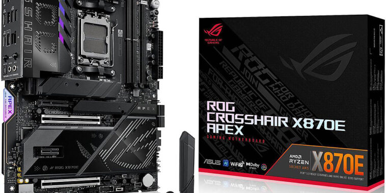 ASUS ROG Crosshair x870E APEX: Date et prix filtrés