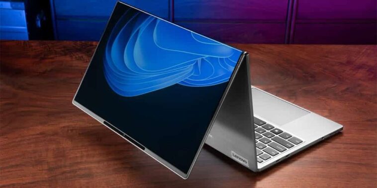 Thinkbook codename flip ai PC, l'ordinateur portable avec écran pliant