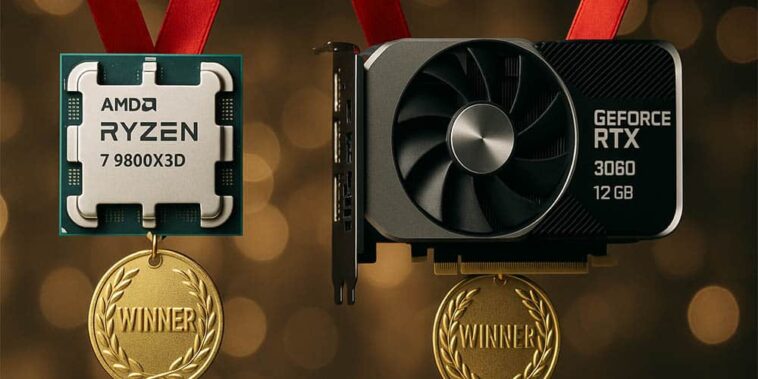 AMD continue de gagner Intel sur le processeur en surmonter 40% de vapeur, mais Nvidia gagne en GPU avec son RTX 3060 qui ne vieillit pas avec 12 Go de VRAM