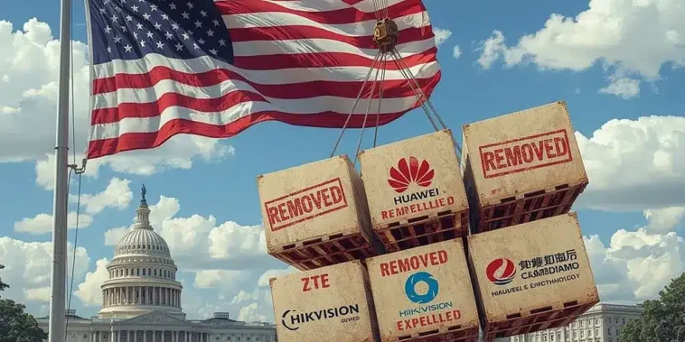 Expulsion de Huawei, Zte et Hykvision de ses réseaux