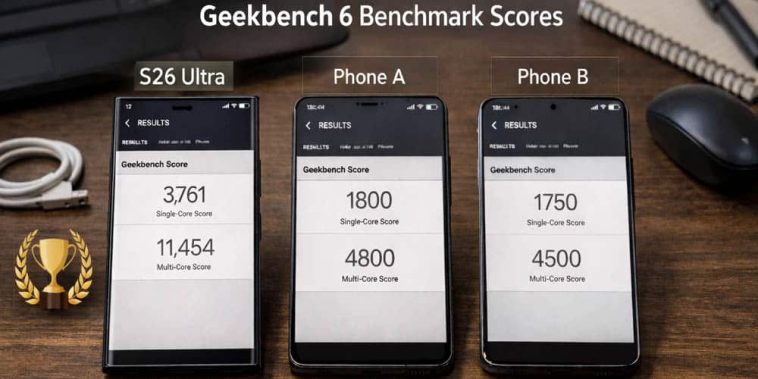 Le S26 Ultra montre ses performances CPU et GPU sur Geekbench