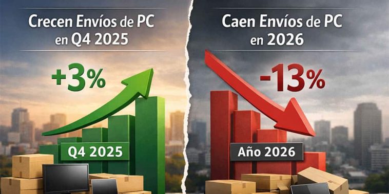 Les expéditions de PC augmentent de 3 % au quatrième trimestre 2025, mais chuteront de 13 % en 2026