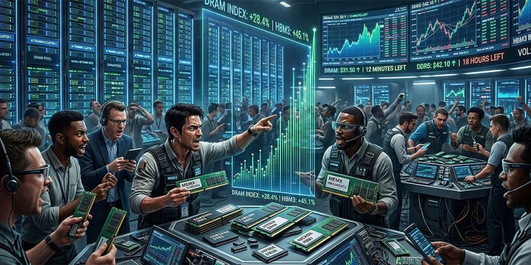 El mercado de la memoria se ha vuelto loco, el precio de los chips cambia por horas