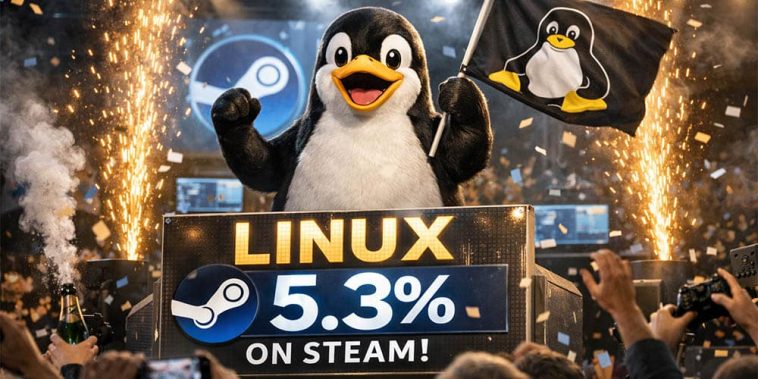 Linux obtient un score de 5 % dans l'enquête sur le matériel de Steam en mars
